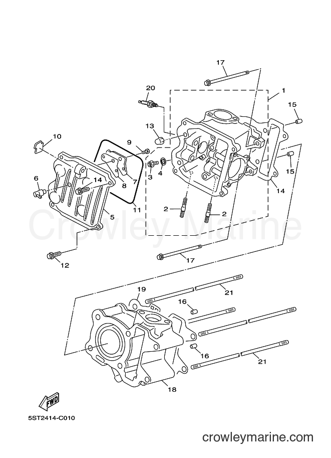 2006 Scooter XC50 - XC50 (3D12) [010] - CYLINDER HEAD