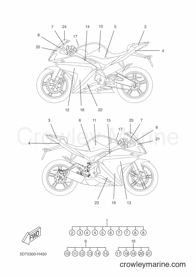 Yamaha Motors YZF-R125 (5D75) [040] - GRAPHIC & EMBLEM