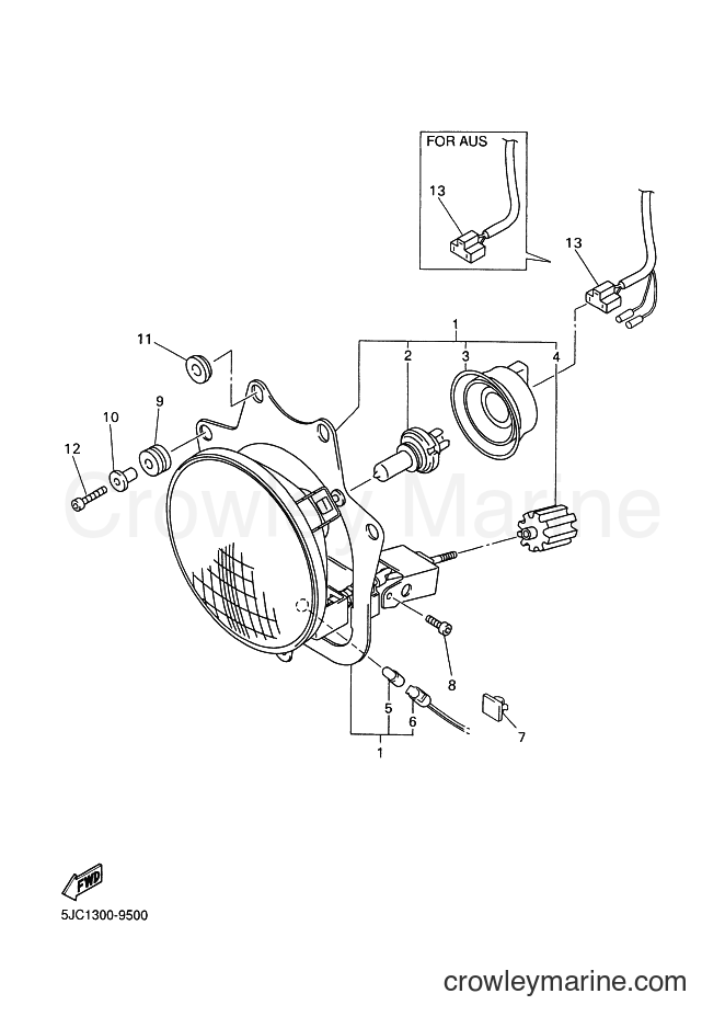 Yamaha Motors XVZ13TF (5JC2) [110] - HEADLIGHT