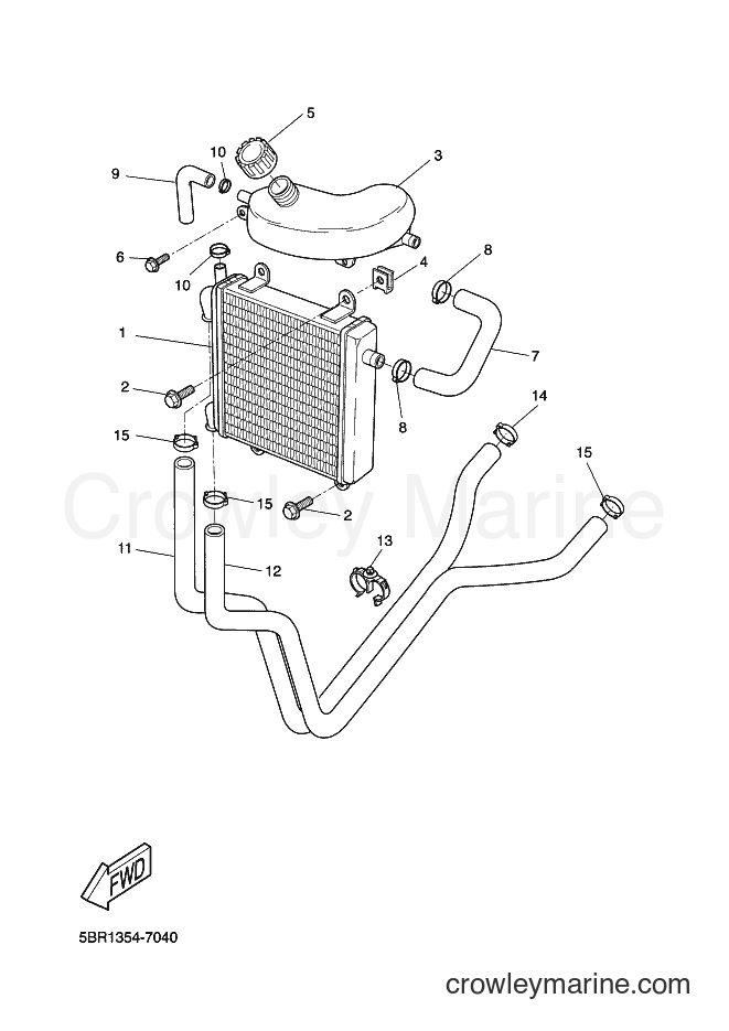 2006 Scooter YQ50 - YQ50 (3C67) [050] - RADIATOR & HOSE