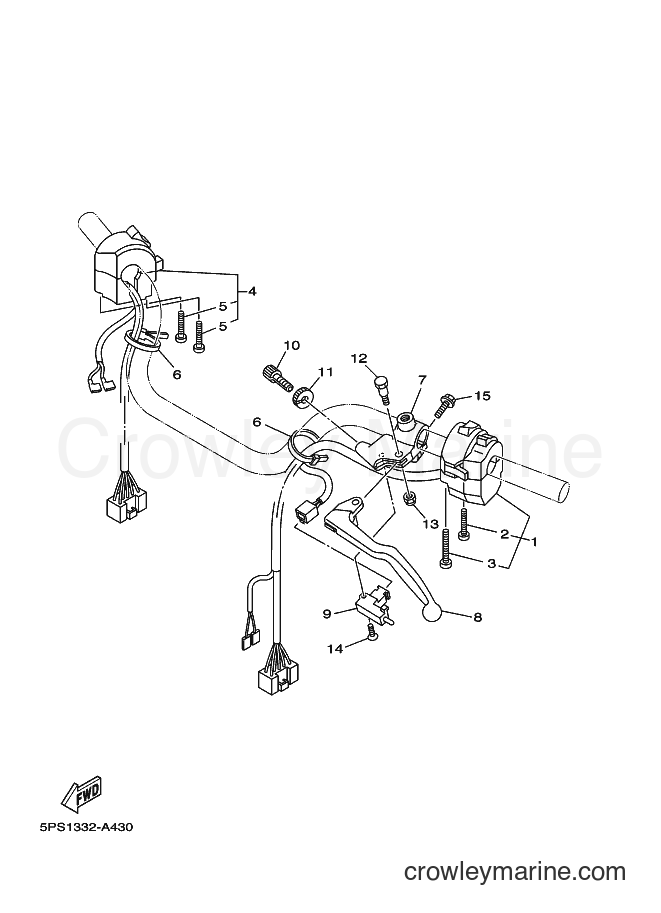2002 Street Bike TDM900 - TDM900 (5PS1) [030] - HANDLE SWITCH & LEVER