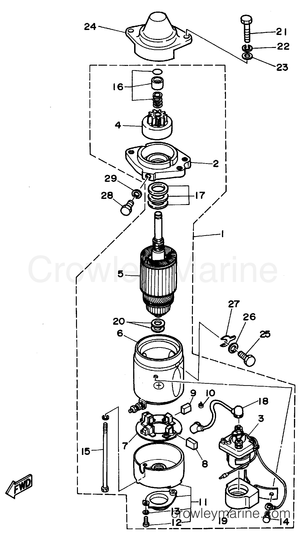 Yamaha Motors C55ELRS - STARTING MOTOR