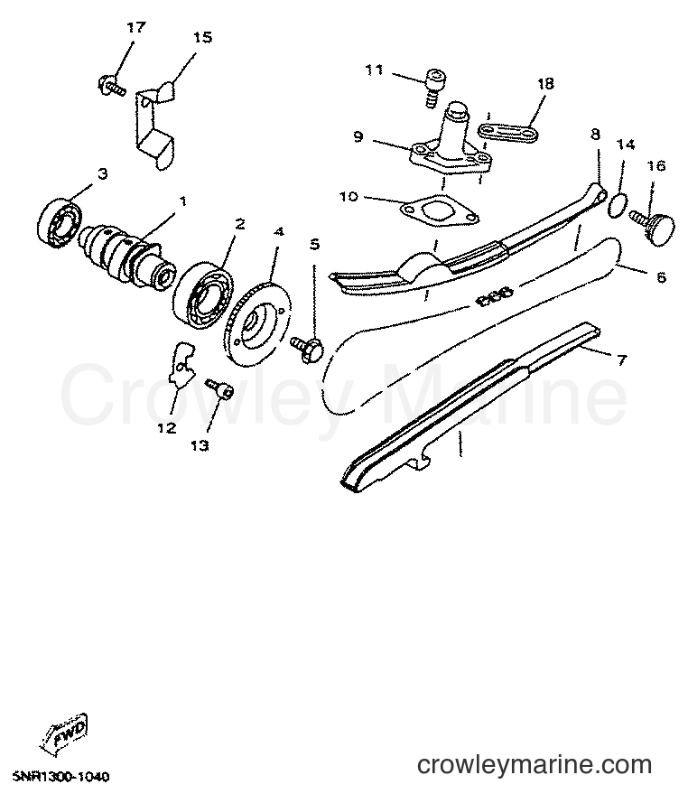 2001 Scooter YP150D - YP150D (5NS1) [010] - CAMSHAFT & CHAIN