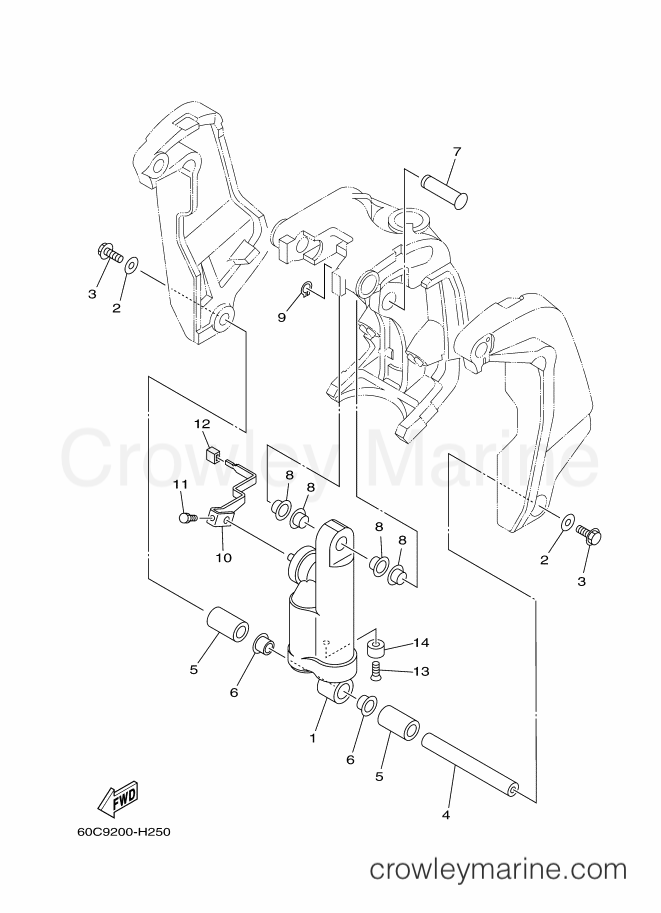 Yamaha Motors F100BETL (60CB) [060] - BRACKET 3
