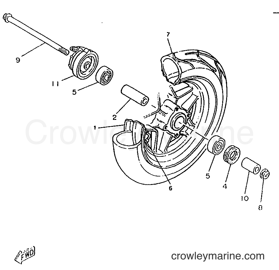 1998 Scooter CW50RS - CW50RS (5CX1) [010] - FRONT WHEEL