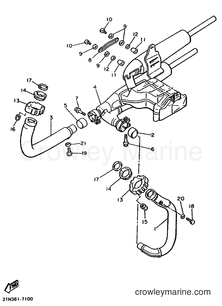 1991 Cruiser XV1100 - XV1100 (3EG4) [999] - EXHAUST