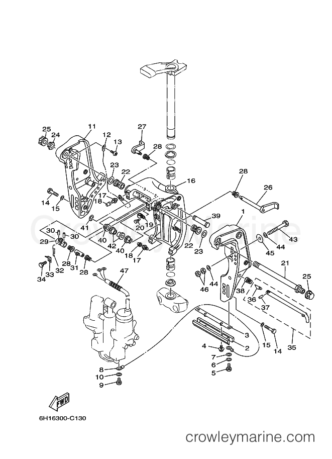 Yamaha Motors 75CETOL (67P2) [020] - BRACKET 1