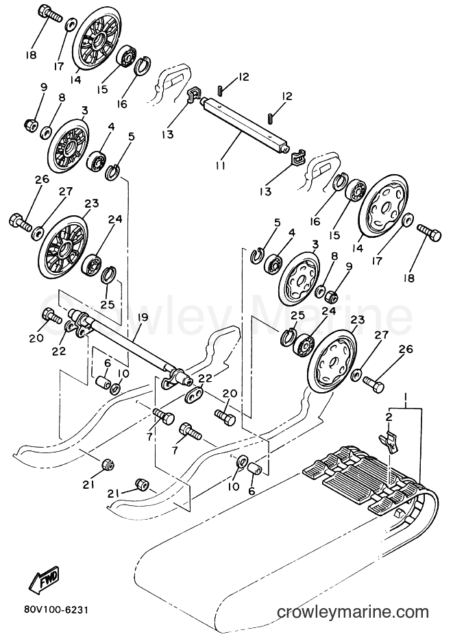 1994 Snowmobile BR250 - BR250 (8AD1) [020] - TRACK SUSPENSION 1