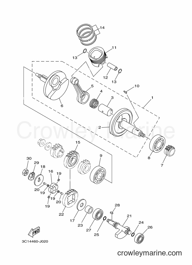 2011 Street Bike FZ150 - FZ150 (3C15) [010] - CRANKSHAFT & PISTON