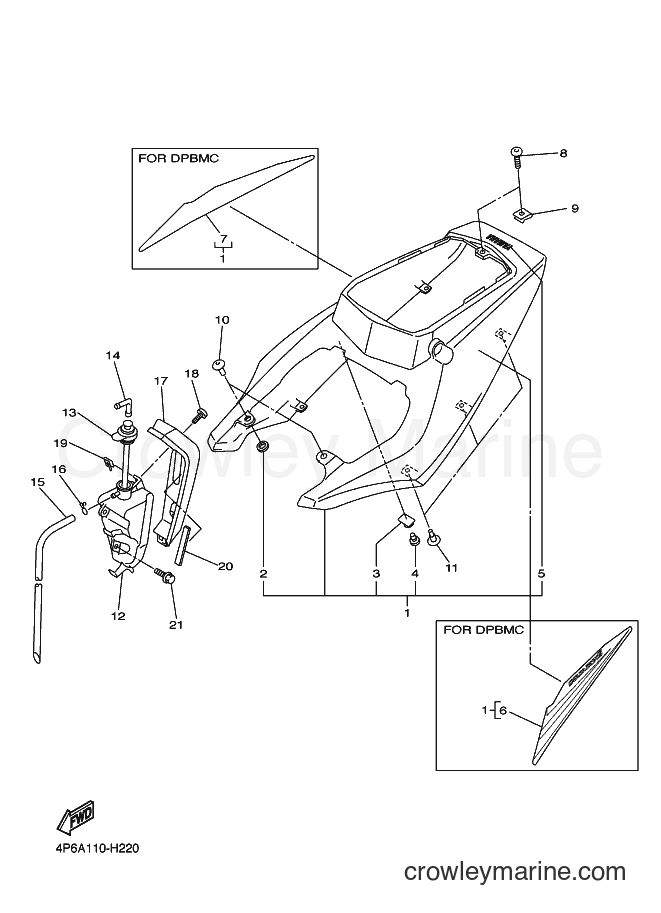 Yamaha Motors YZF-R6S (4P6C) [010] - SIDE COVER