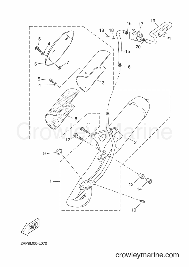 Yamaha Motors YN50M (2APA) [010] - EXHAUST