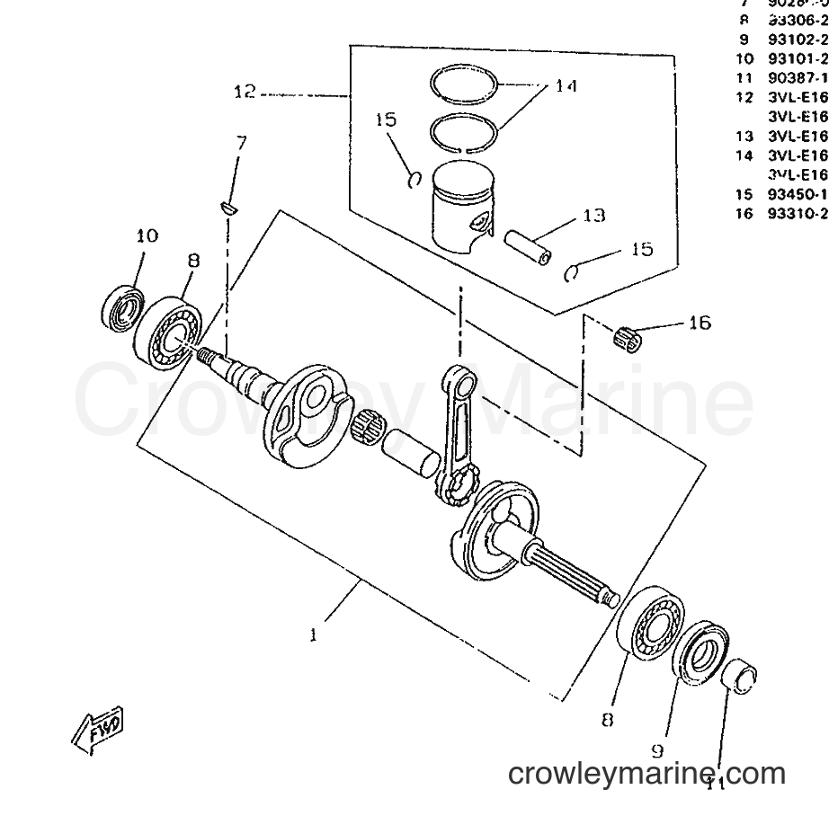 1996 Scooter CW50RS - CW50RS (4VB2) [999] - CRANKSHAFT & PISTON