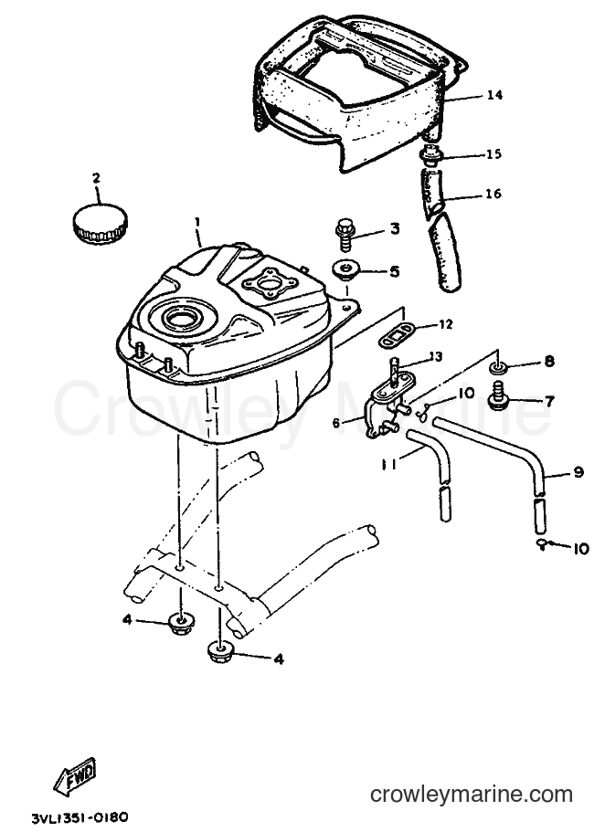 1995 Scooter CW50 - CW50 (3WV7) [999] - FUEL TANK