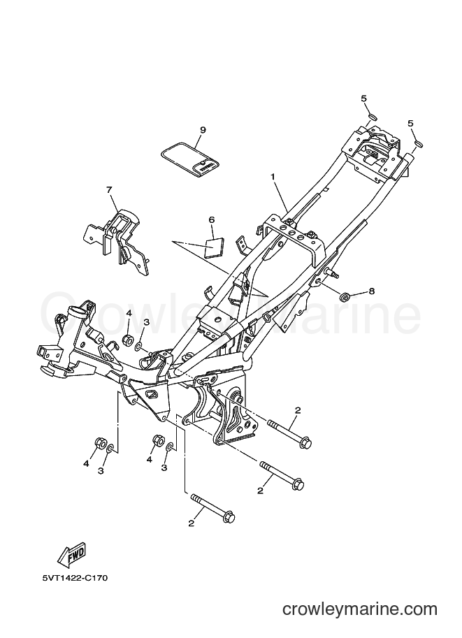 2004 Scooter T110E - T110E (5VT5) [010] - FRAME