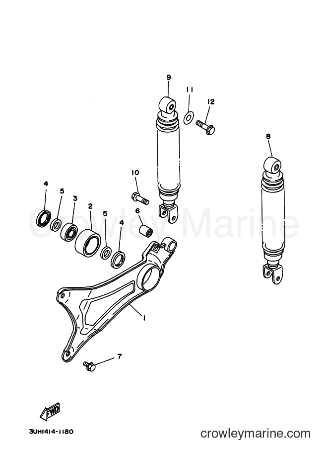 1997 Scooter XC150LC - XC150LC (5EE2) [999] - REAR ARM & SUSPENSION