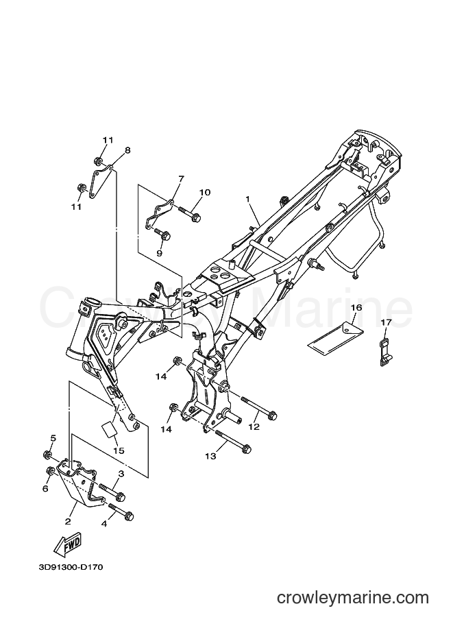 2005 Street Bike YBR125ED - YBR125ED (3D91) [030] - FRAME