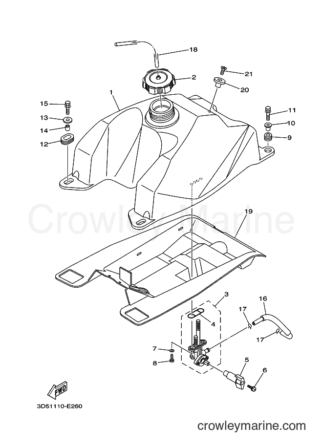 2006 ATV YFM350AS - YFM350AS (3D53) [010] - FUEL TANK