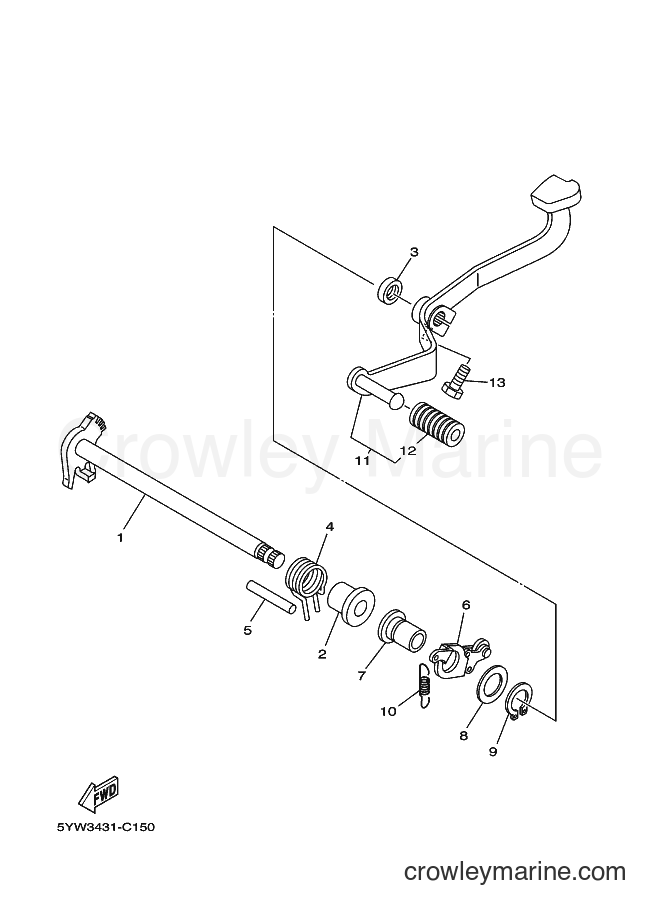 Yamaha Motors JC-110D (5YWC) [010] - SHIFT SHAFT