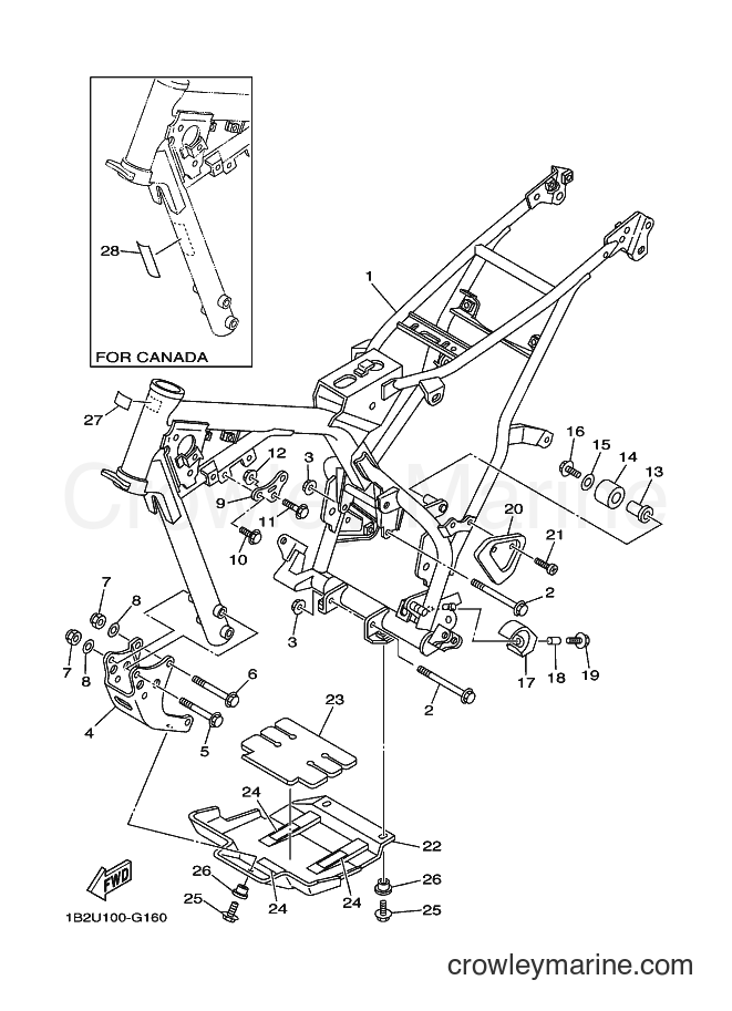 2008 Dirt Bike TT-R125 - TT-R125 (1B2U) [010] - FRAME