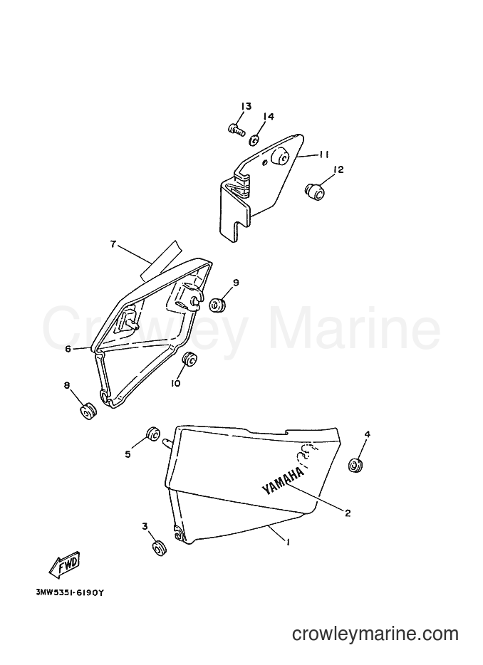 Yamaha Motors SR125 (3MW8) [030] - SIDE COVER