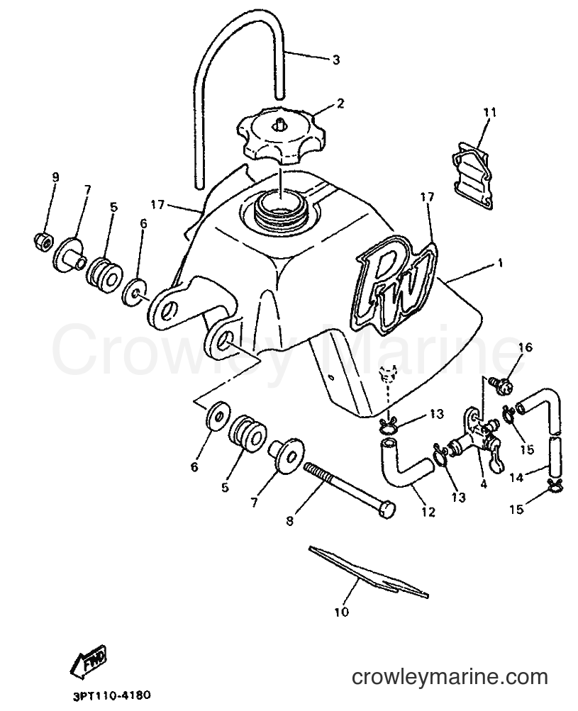 Yamaha Motors PW50 (3PTC) [030] - FUEL TANK