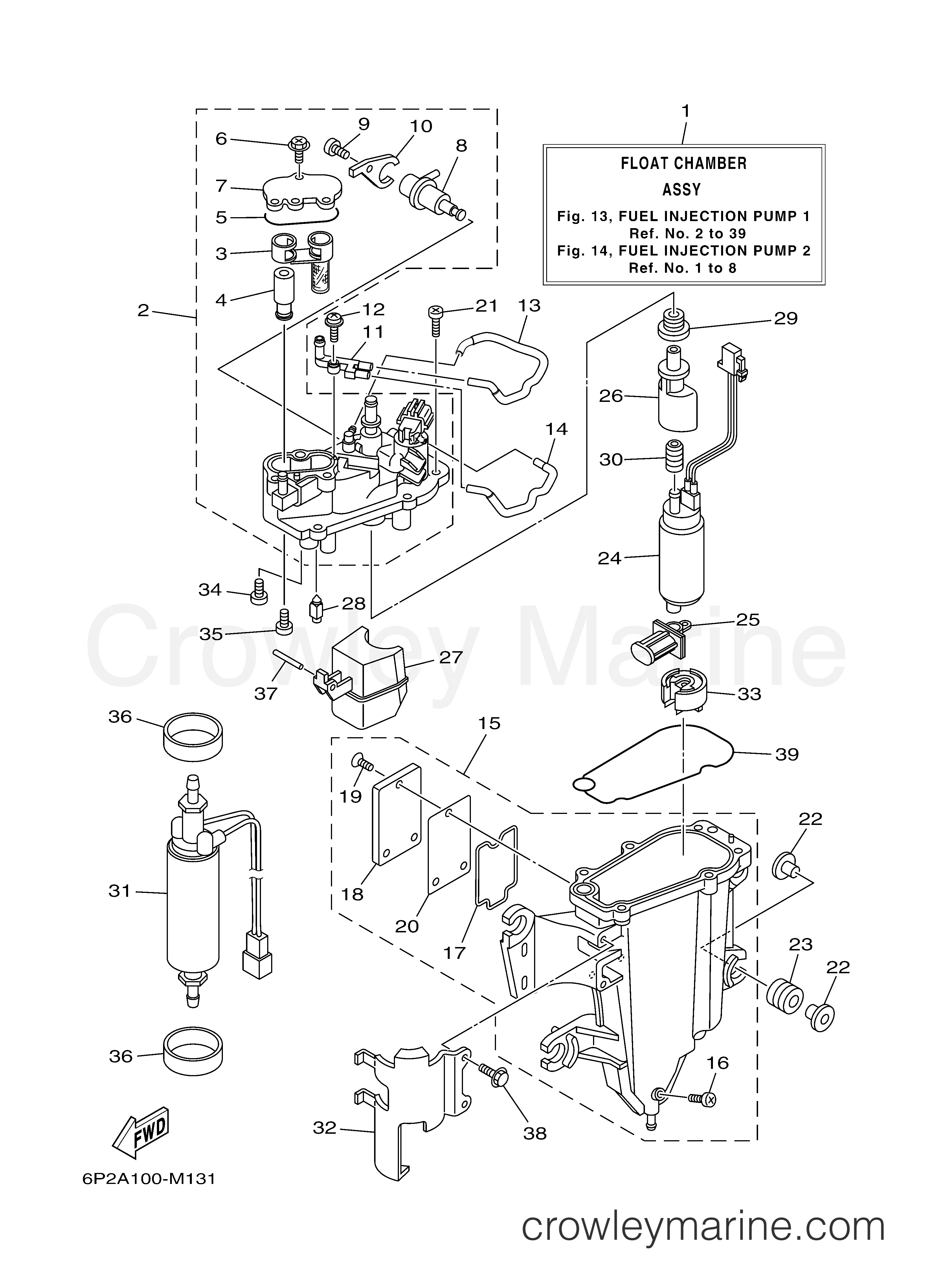 Yamaha Motors F250XA - FUEL INJECTION PUMP 1