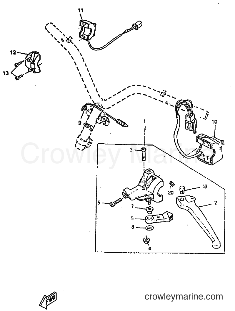 1998 Scooter CW50RS - CW50RS (4TDN) [999] - HANDLE SWITCH & LEVER