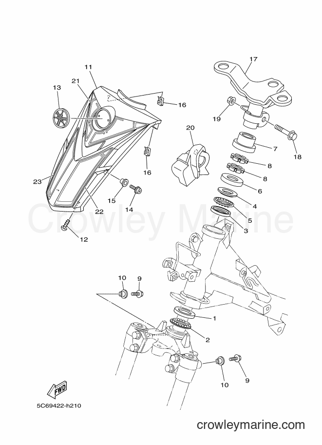 2009 Scooter T110LE - T110LE (5C69) [010] - STEERING