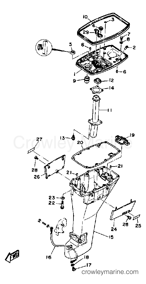 Yamaha Motors F9.9MLHP - UPPER CASING