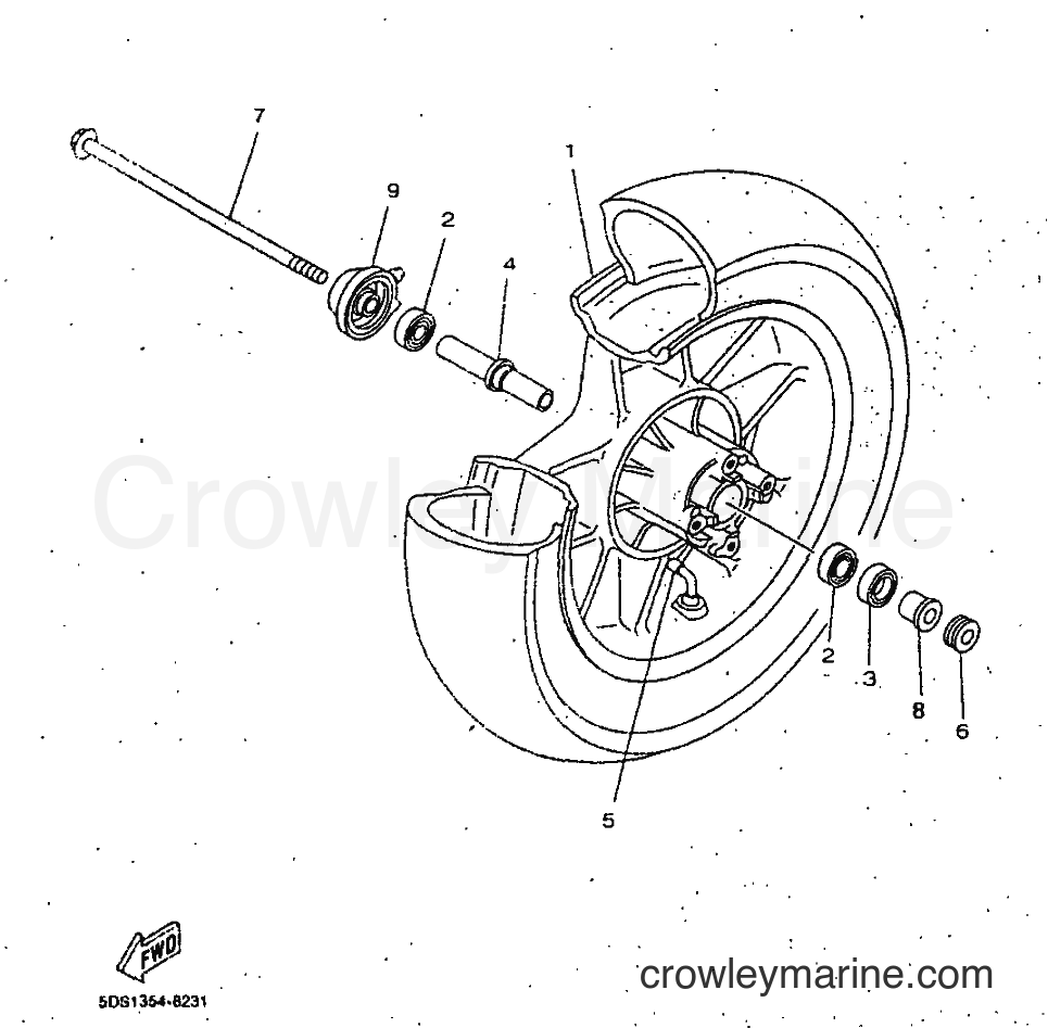 1998 Scooter YP125E - YP125E (5DS5) [010] - FRONT WHEEL