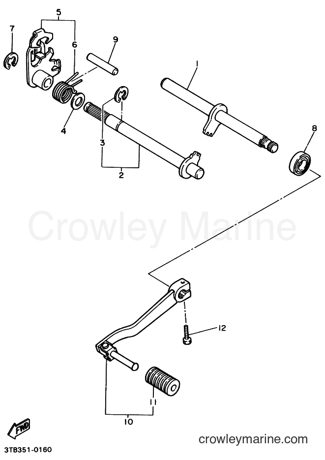 1996 Dirt Bike XT600E - XT600E (4PT3) [070] - SHIFT SHAFT