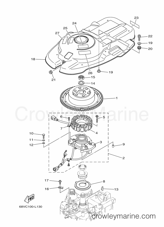 Yamaha Motors LF115A (68WC) [160] - GENERATOR