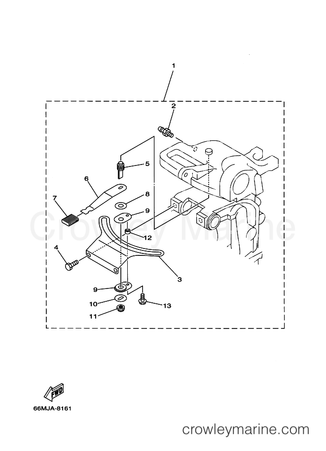 Yamaha Motors FT9.9D(EH) (66R) [040] - STEERING 2