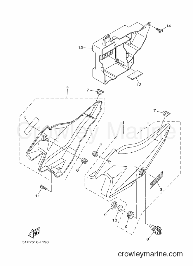 Yamaha Motors YBR125ESD (51P2) [010] - SIDE COVER