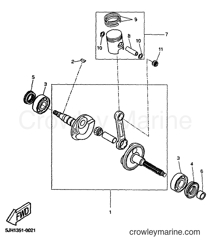 2000 Scooter CW50 - CW50 (5MN1) [030] - CRANKSHAFT & PISTON