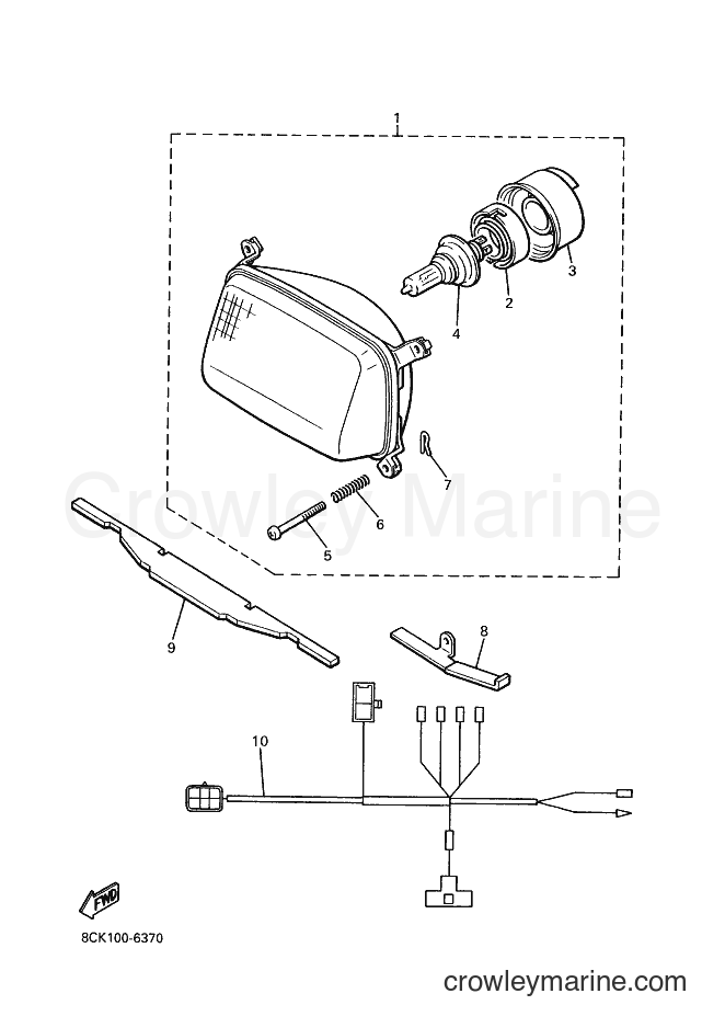 Yamaha Motors VT480 (8BK4) [010] - HEADLIGHT