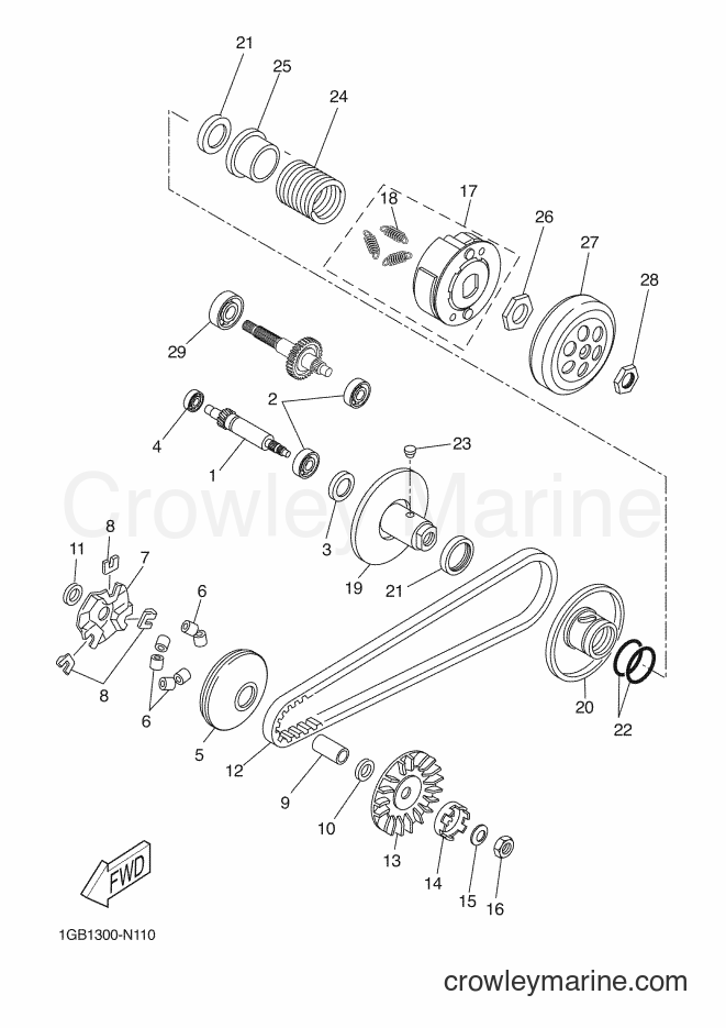 2015 Scooter YN50FT - YN50FT (2ACL) [010] - CLUTCH