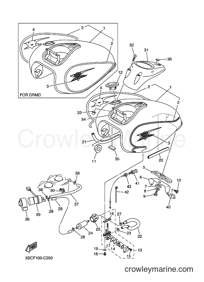 2004 Cruiser XVS650A - XVS650A (5SCG) [010] - FUEL TANK