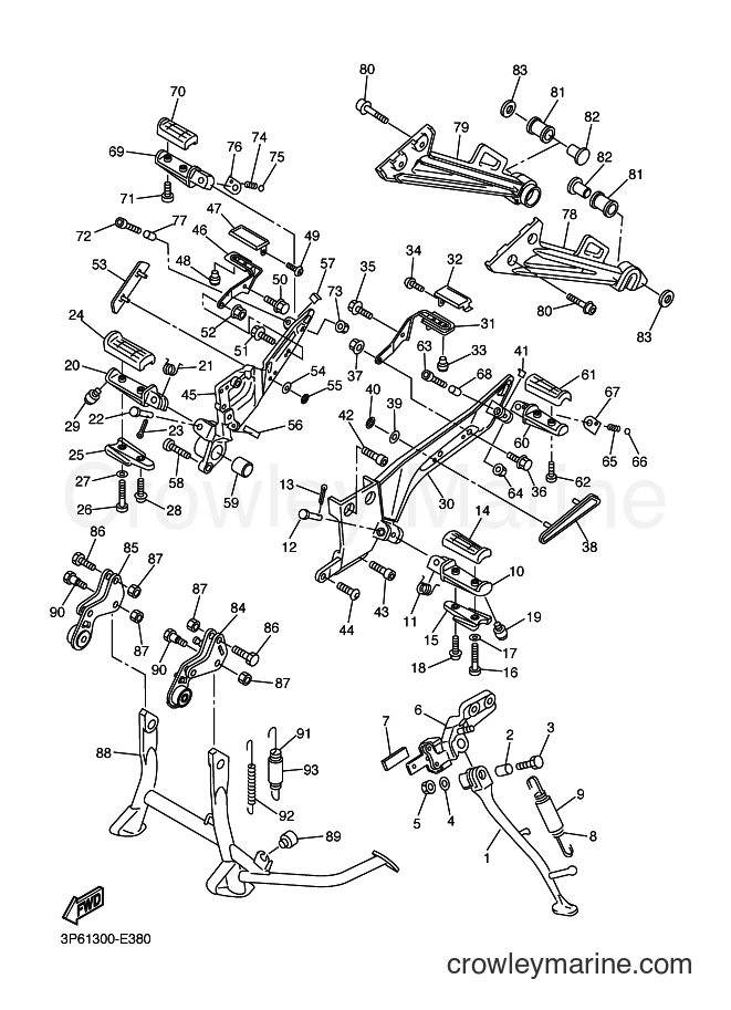 2007 Sport Bike FJR1300A - FJR1300A (3P6B) [010] - STAND & FOOTREST