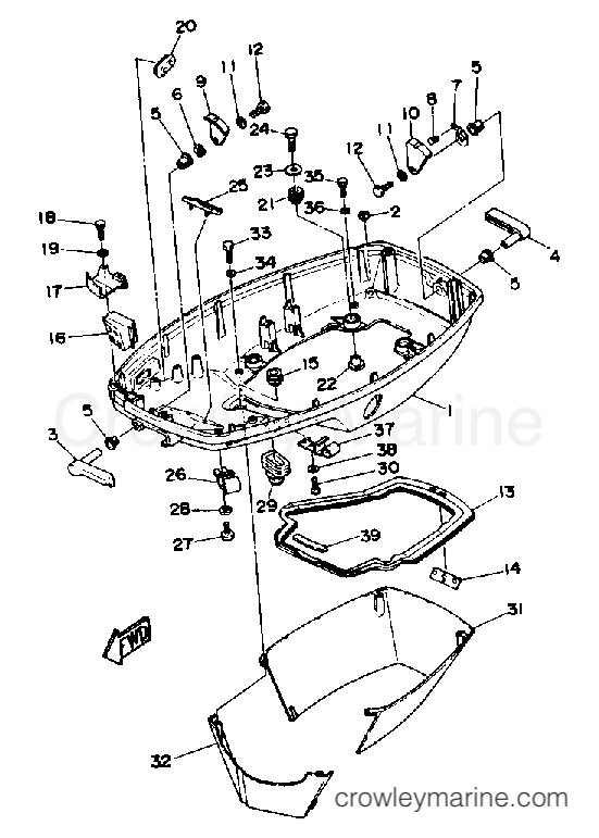 Yamaha Motors 70ETLD - BOTTOM COWLING