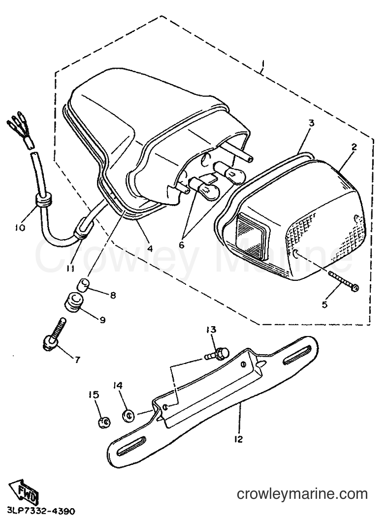 1995 Cruiser XV1100 - XV1100 (3LP9) [999] - TAILLIGHT