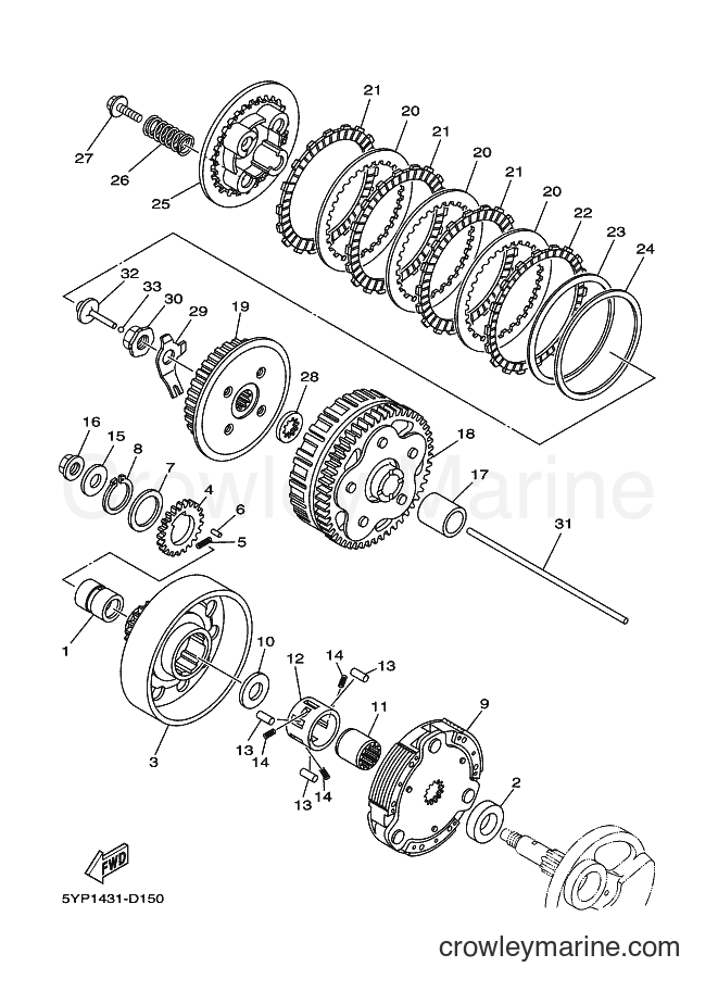 2014 Scooter T135SEC - T135SEC (1S9D) [010] - CLUTCH