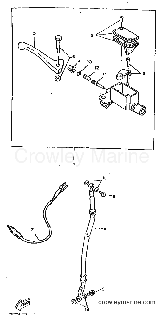 1998 Scooter CW50RSP - CW50RSP (5DX1) [010] - FRONT MASTER CYLINDER