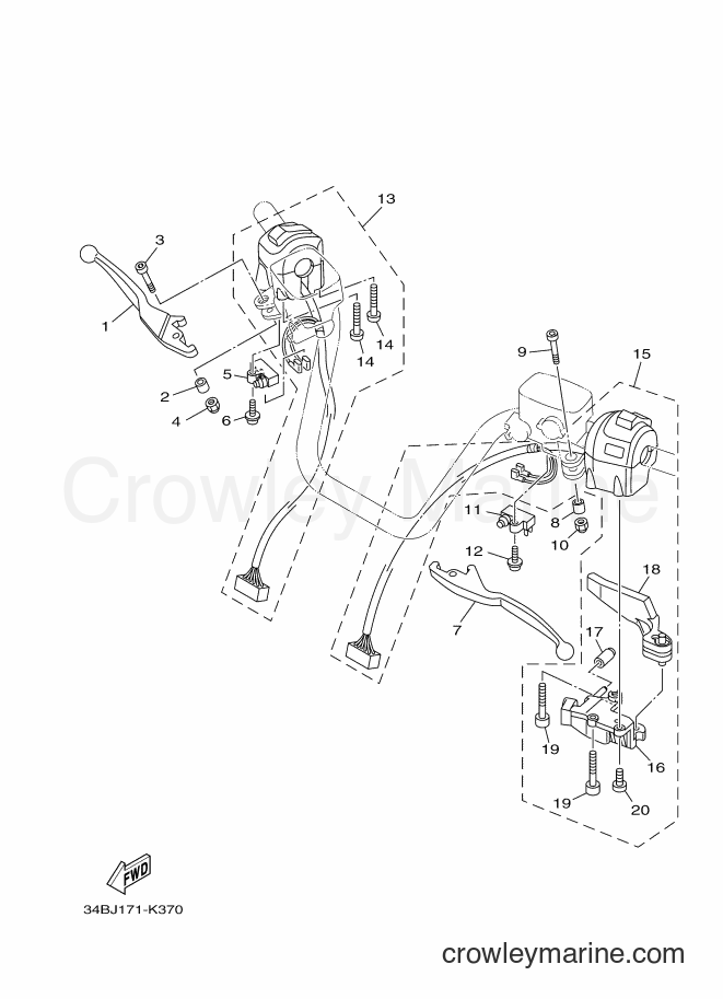 2011 Maxi-Scooter YP400 - YP400 (34BJ) [010] - HANDLE SWITCH & LEVER