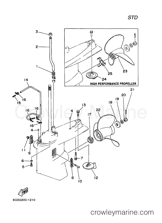 Yamaha Motors 200AET (60H2) [250] - LOWER CASING & DRIVE 2