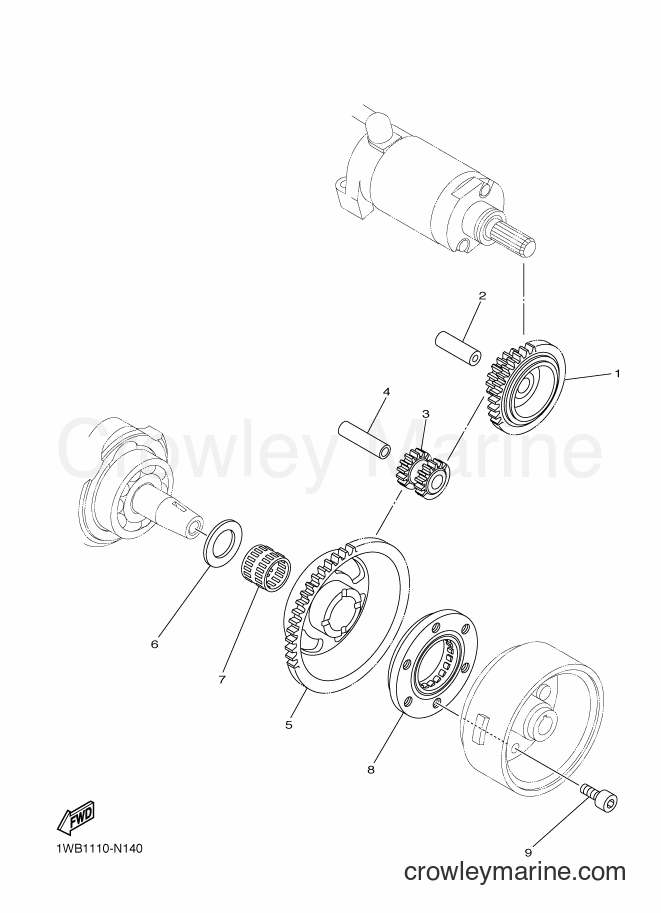 2012 ATV YFM250R - YFM250R (1BTG) [010] - STARTER CLUTCH