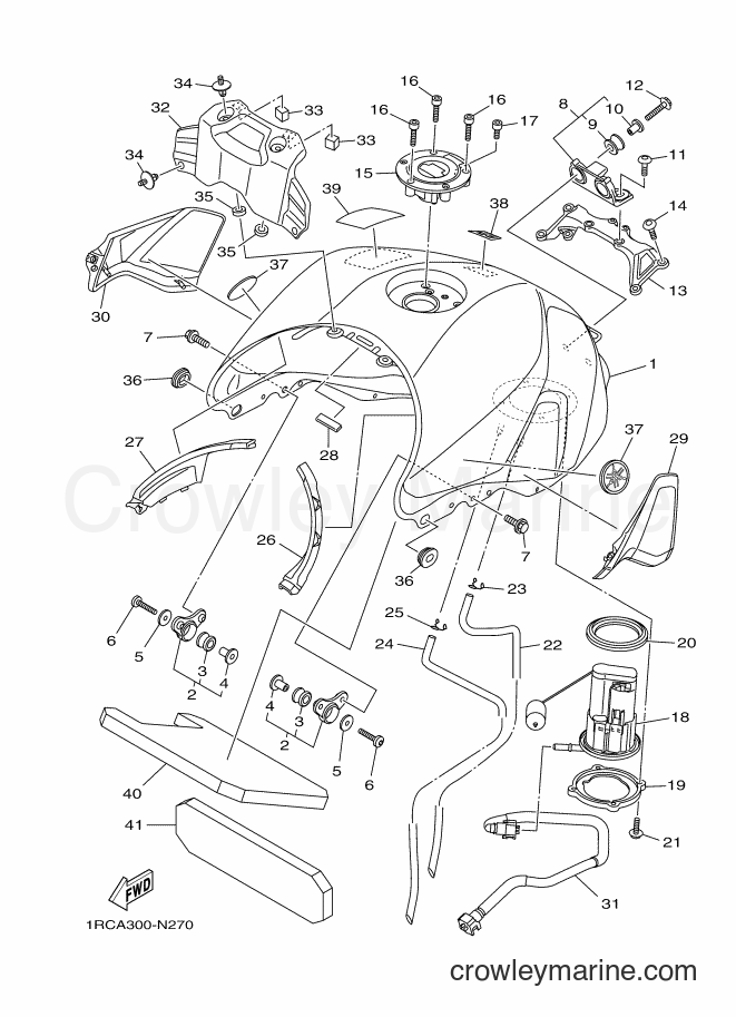 Yamaha Motors MT09 (1RCB) [010] - FUEL TANK