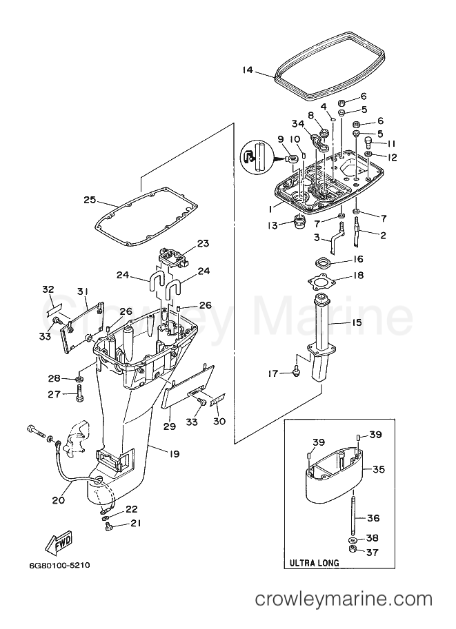 Yamaha Motors FT9.9A (6G80) [200] - UPPER CASING