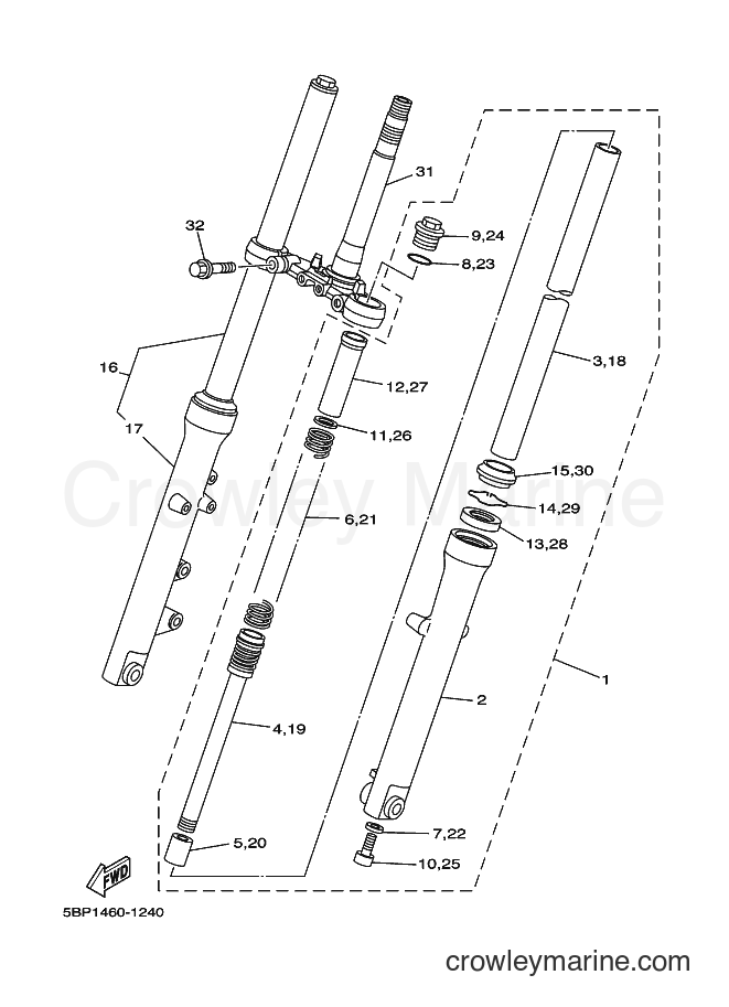 2004 Street Bike SX-4 - SX-4 (5BP2) [010] - FRONT FORK