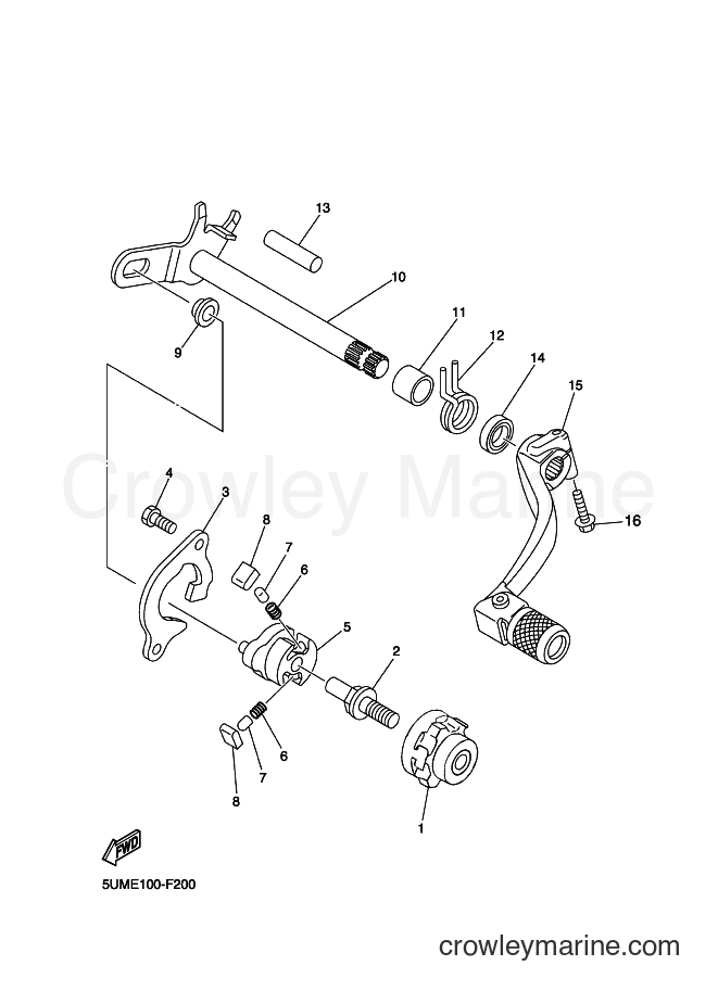 2014 Dirt Bike WR250F - WR250F (1HCD) [010] - SHIFT SHAFT